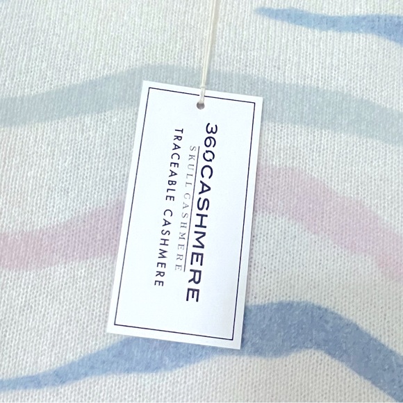 NWT SKULL CASHMERE Mara Tiger Stripe Print Cashmere Sweater Small - Picture 7 of 10